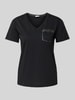 LIU JO SPORT T-Shirt mit Strasssteinbesatz Black