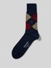 Burlington Socken mit Label-Detail Modell 'MANCHESTER' Dunkelblau