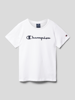 CHAMPION T-Shirt mit Label-Print Weiß