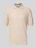 GRAN SASSO Regular Fit Poloshirt mit Strukturmuster Beige