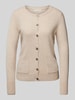 Christian Berg Woman Strickjacke mit aufgesetzten Eingrifftaschen Beige Melange