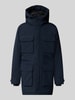 Didriksons parka z kapturem i kieszenie z patką model 'AIDEN' Granatowy