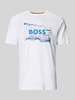 BOSS Orange T-shirt z nadrukiem z logo Biały