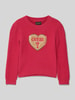 Guess Gebreid jack met labelpatch Rood