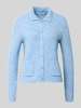 Christian Berg Woman Strickjacke mit Umlegekragen und aufgesetzten Taschen Hellblau