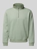 Jack & Jones Sweatshirt mit Troyer-Kragen Modell 'BRADLEY' Mint