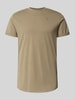 G-Star RAW T-shirt met labeldetail Olijfgroen