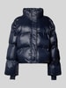 Neo Noir Steppjacke mit Abdeckleiste Modell 'Rhea' Dunkelblau