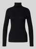 Tom Tailor Denim Slim fit turtleneck van viscosemix Zwart