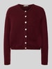 American Vintage Relaxed Fit Cardigan aus Woll-Alpaka-Mix Modell 'VITOW' Bordeaux