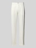 Marc O'Polo Tapered linnen broek met bandplooi, model 'OSBY JOGGER' Offwhite