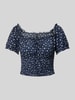 Only Regular Fit Top mit Allover-Muster Modell 'HILLARY' Marine