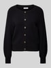 Christian Berg Woman Strickjacke mit Knopfleiste Black