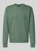 BOSS Green Regular fit sweatshirt van katoenmix, model 'SALBO' Lindegroen