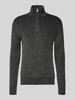 Marc O'Polo Regular fit schipperstrui in ribgebreide structuur Antraciet