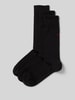 HUGO Socken mit Label-Stitching im 3er-Pack Black