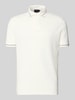 Emporio Armani Slim Fit Poloshirt mit Label-Stitching Offwhite