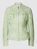 Cabrini Lederjacke mit Reißverschluss Mint