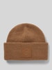 BOSS Beanie met labeldetail, model 'Laru' Camel