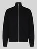 Selected Strickjacke mit Zweiwege Reißverschluss Black