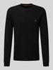 Christian Berg Men Longsleeve mit Label-Stitching Black