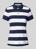 Montego Regular fit poloshirt met blokstrepen Donkerblauw