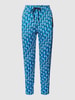 MAC Sweatpants mit Allover-Muster Modell 'FUTURE' Blau