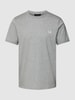 Fred Perry T-shirt met logostitching, model 'RINGER' Lichtgrijs