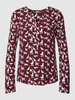 Montego Blouseshirt met all-over motief Bordeaux