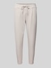 ICHI Slim fit sweatpants met tunnelkoord, model 'KATE' Beige