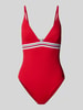 TOMMY HILFIGER Badeanzug mit Logo-Tape Rot