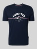 HECHTER PARIS T-shirt met labelprint Marineblauw