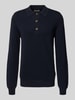 Casual Friday Gebreide pullover met polokraag, model 'ABEL' Donkerblauw