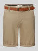 Redefined Rebel Regular Fit Chino-Shorts mit Gürtel Modell 'MIKE' Beige