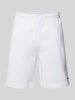 Lacoste Regular fit sweatshorts met labelbadge Wit