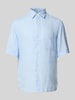 Marc O'Polo Regular Fit Freizeithemd aus reinem Leinen Hellblau