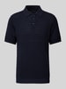 MCNEAL Regular Fit Poloshirt mit Strukturmuster Dunkelblau