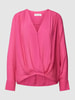 Christian Berg Woman Blusenshirt aus Viskose-Mix mit V-Ausschnitt Pink