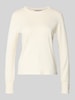 Christian Berg Woman Selection Gebreide pullover met ronde hals Ecru