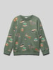 Name It Sweatshirt met ribboorden, model 'NENNO' Olijfgroen