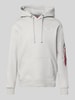 Alpha Industries Bluza z kapturem z kieszenią kangurka Jasnoszary