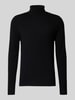 Christian Berg Men Rollkragenpullover aus Wolle-Kaschmir-Mix Black