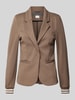 Kaffe Blazer met strookzakken, model 'KINNIE' Lichtbruin