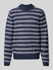 Casual Friday Gebreide pullover met turtleneck, model 'Karl' Marineblauw