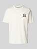 Lacoste Regular Fit T-Shirt aus reiner Baumwolle Offwhite