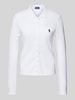 Polo Ralph Lauren Slim Fit Poloshirt mit Label-Stitching Weiss