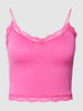 Only Top met details van kant, model 'VICKY' Roze