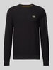 PME Legend Gebreide pullover met labeldetail Zwart