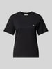 Weekend Max Mara t-shirt o kroju regular fit z czystej bawełny model 'VENACO' Czarny