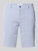 Brax Slim fit bermuda met streepmotief, model 'SILVIO' Blauw